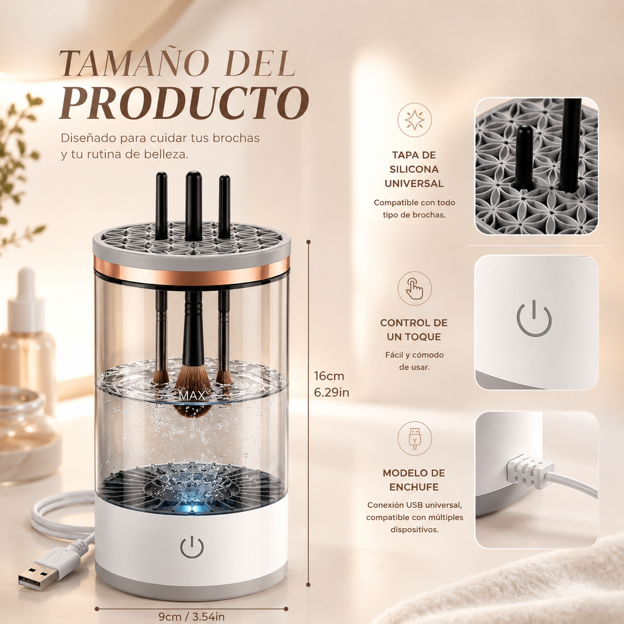 Limpiador de brochas eléctrico