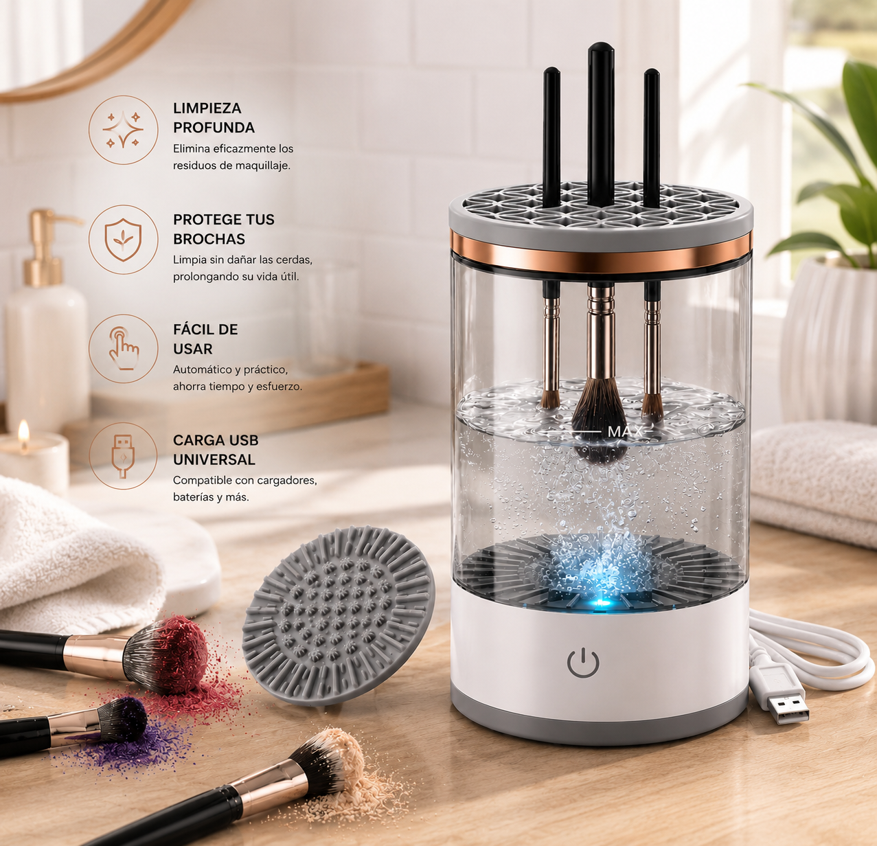 Limpiador de brochas eléctrico
